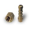 LPG 1/4" BBQ Nut & Stem Nozzle for 8mm Hose
